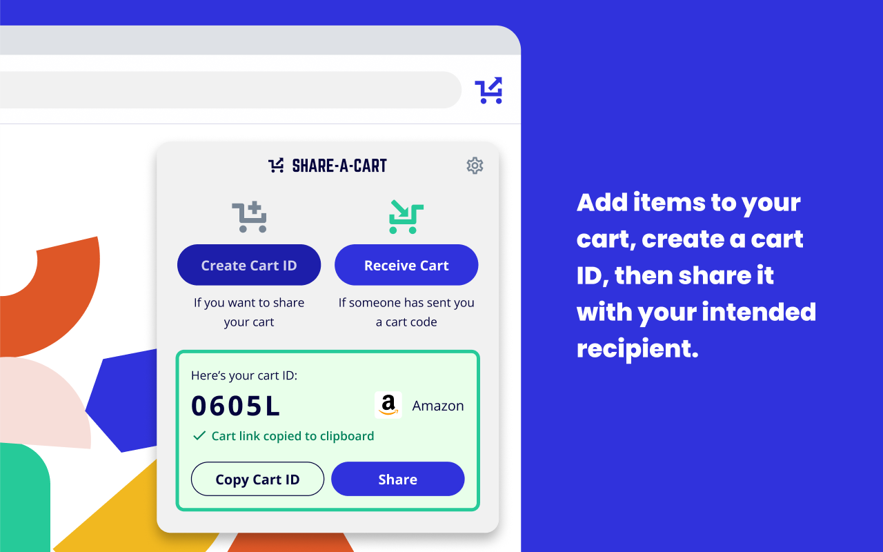 The Share-A-Cart Chrome extension can share carts across hundreds of online retailers, including Amazon.